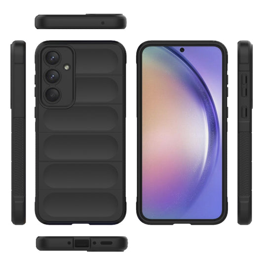 For Samsung Galaxy A35 5G Magic Shield TPU + Flannel Phone Case(Black) by buy2fix