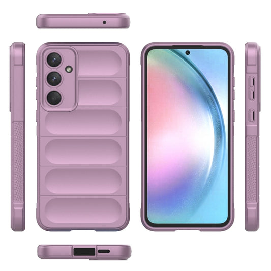 For Samsung Galaxy A55 5G Magic Shield TPU + Flannel Phone Case(Purple) by buy2fix