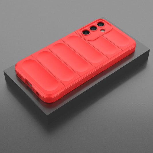 For Samsung Galaxy M15 5G Global Magic Shield TPU + Flannel Phone Case(Red) by buy2fix