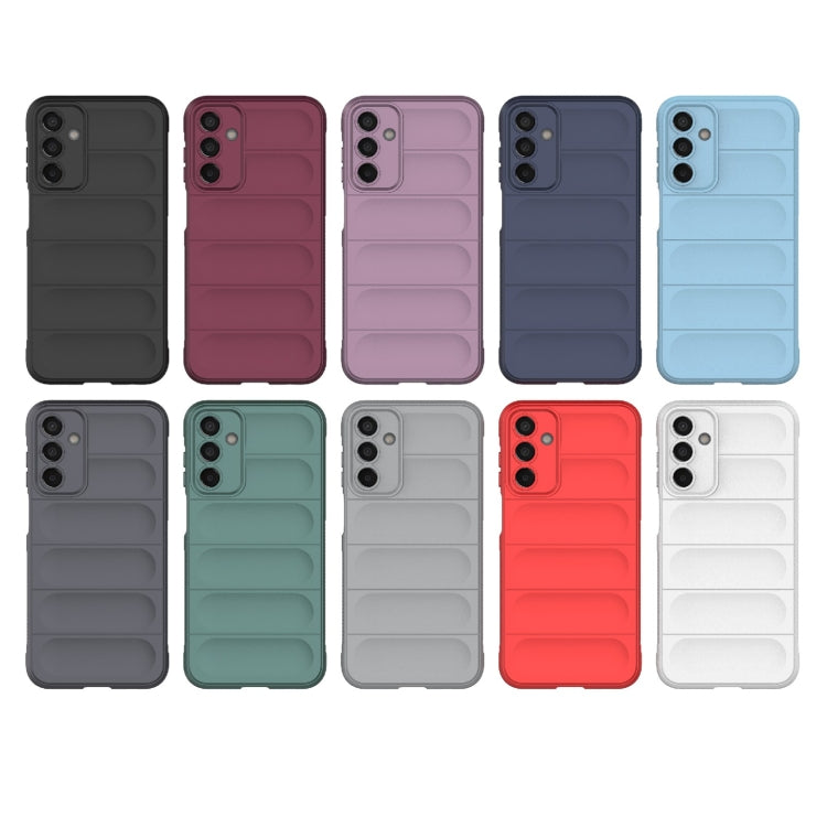 For Samsung Galaxy M15 5G Global Magic Shield TPU + Flannel Phone Case(Dark Grey) by buy2fix