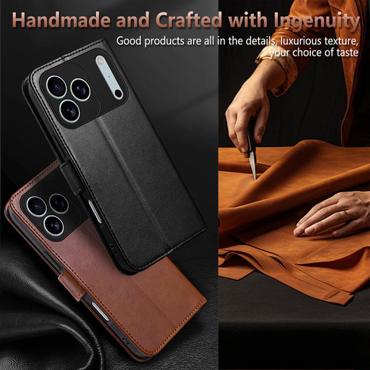 For iPhone 17 Pro Max AZNS Sheepskin Texture Flip Leather Phone Case(Black) - iPhone 17 Pro Max Cases by AZNS | Online Shopping UK | buy2fix
