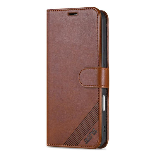 For iPhone 17 AZNS Sheepskin Texture Flip Leather Phone Case(Brown) - iPhone 17 Cases by AZNS | Online Shopping UK | buy2fix