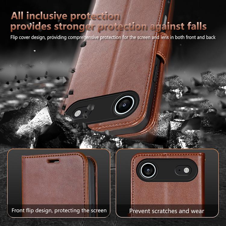 For iPhone Air AZNS Sheepskin Texture Flip Leather Phone Case(Brown) - iPhone Air Cases by AZNS | Online Shopping UK | buy2fix