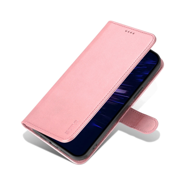 For iPhone 15 Plus AZNS Skin Feel Calf Texture Flip Leather Phone Case(Rose Gold) - iPhone 15 Plus Cases by AZNS | Online Shopping UK | buy2fix
