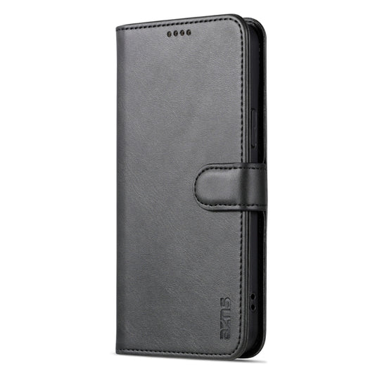 For iPhone 15 AZNS Skin Feel Calf Texture Flip Leather Phone Case(Black) - iPhone 15 Cases by AZNS | Online Shopping UK | buy2fix