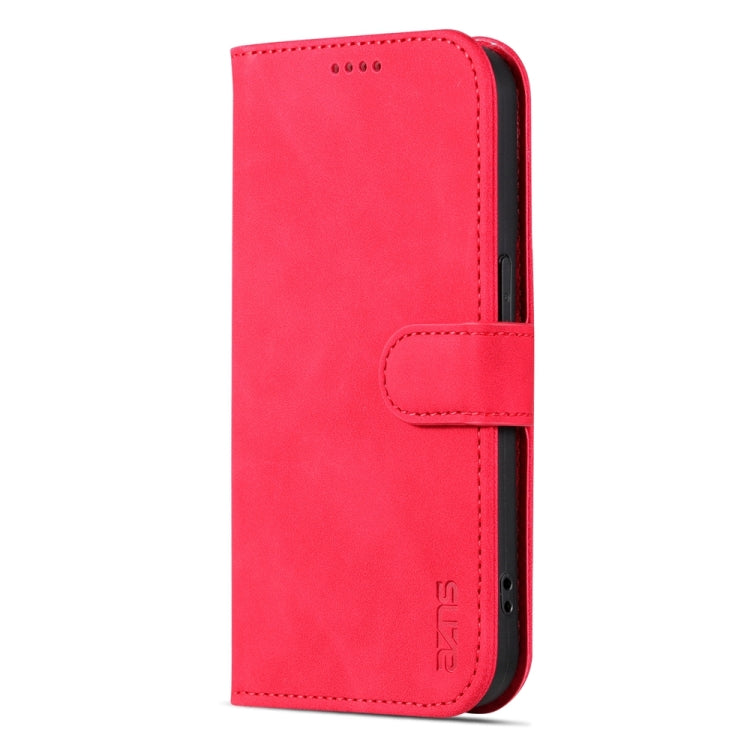 For iPhone 15 Pro AZNS Skin Feel Calf Texture Flip Leather Phone Case(Red) - iPhone 15 Pro Cases by AZNS | Online Shopping UK | buy2fix