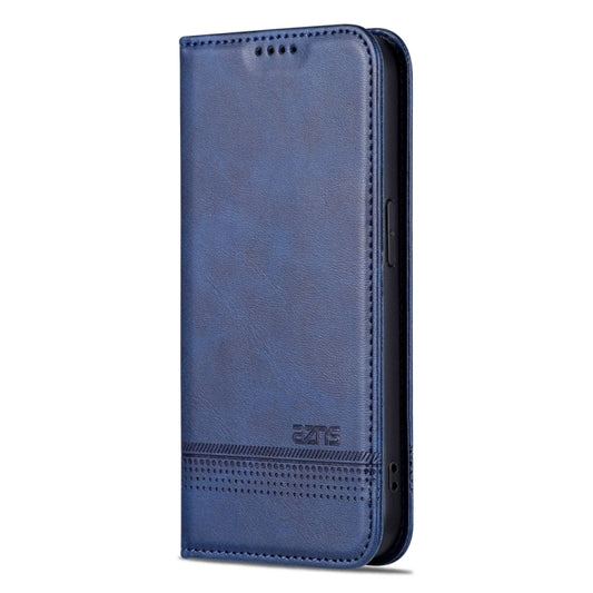 For iPhone 15 Pro AZNS Magnetic Calf Texture Flip Leather Phone Case(Dark Blue) - iPhone 15 Pro Cases by AZNS | Online Shopping UK | buy2fix