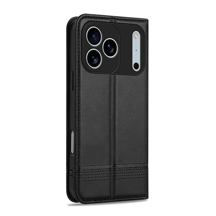 For iPhone 17 Pro Max AZNS Magnetic Calf Texture Flip Leather Phone Case(Black) - iPhone 17 Pro Max Cases by AZNS | Online Shopping UK | buy2fix