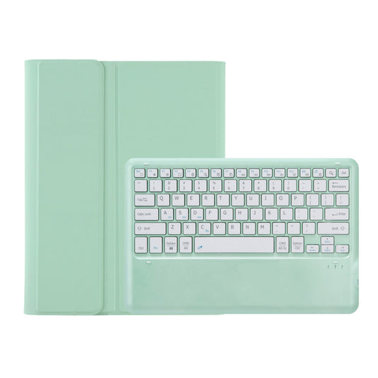For Samsung Galaxy Tab S10+ A810B Pen Slot Detachable Bluetooth Keyboard Leather Tablet Case(Mint Green) by buy2fix
