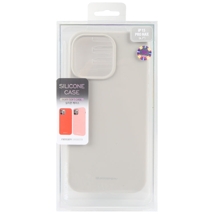 For iPhone 15 Pro Max GOOSPERY SILICONE Silky Soft TPU Phone Case(White) by GOOSPERY