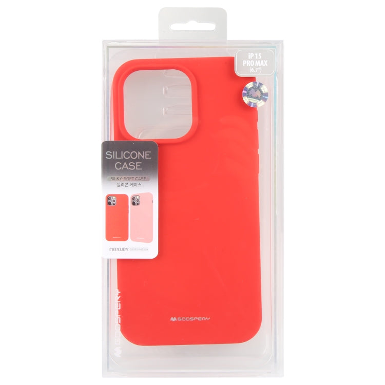 For iPhone 15 Pro Max GOOSPERY SILICONE Silky Soft TPU Phone Case(Red) by GOOSPERY