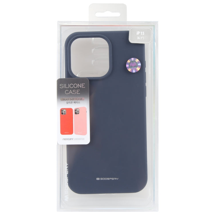 For iPhone 15 GOOSPERY SILICONE Silky Soft TPU Phone Case(Blue) - iPhone 15 Cases by GOOSPERY | Online Shopping UK | buy2fix