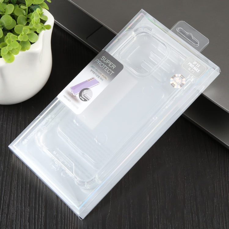 For iPhone 15 Pro Max MERCURY GOOSPERY SUPER Four-Corner Shockproof TPU Phone Case(Transparent) by GOOSPERY