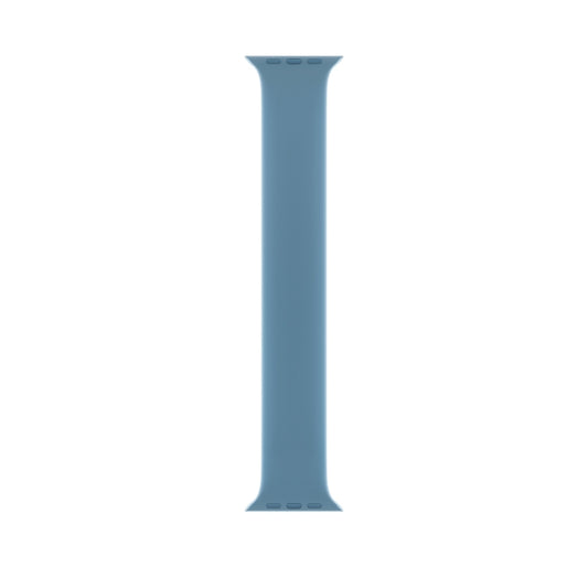 For Apple Watch Series 9&8&7 41mm / SE 3&SE 2&6&SE&5&4 40mm / 3&2&1 38mm Solid Color Elastic Silicone Watch Band, Size:S 130mm (Pink Blue) by buy2fix