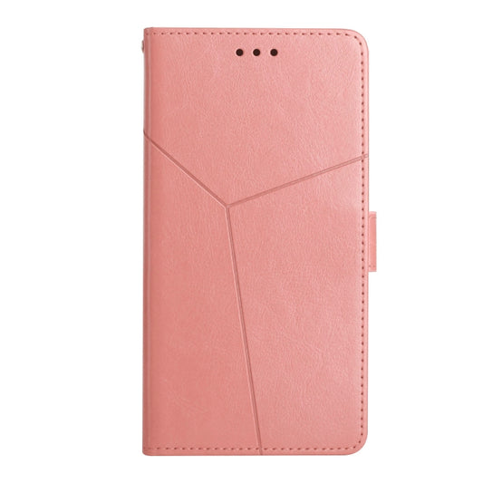 For Motorola Moto G Play 4G 2024 HT01 Y-shaped Pattern Flip Leather Phone Case(Pink) by buy2fix
