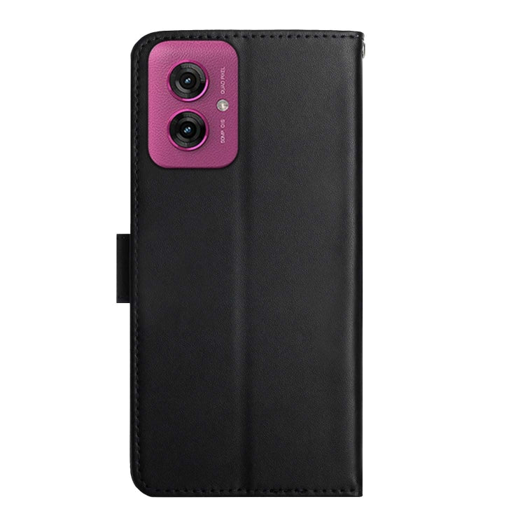 For Motorola Moto G55 5G Genuine Leather Fingerprint-proof Horizontal Flip Phone Case(Black) - Motorola Cases by buy2fix | Online Shopping UK | buy2fix