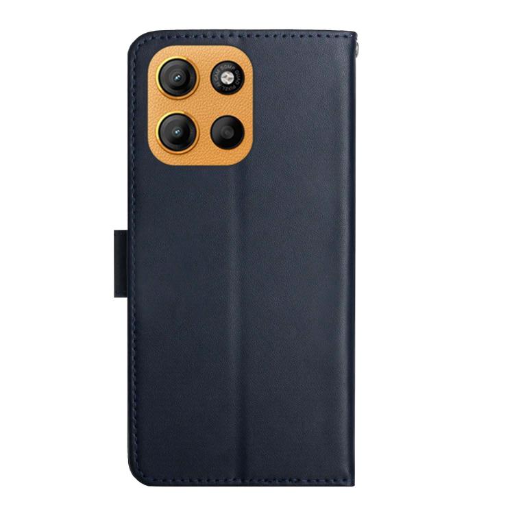 For Motorola Moto G Stylus 5G 2025 Genuine Leather Fingerprint-proof Horizontal Flip Phone Case(Blue) - Motorola Cases by buy2fix | Online Shopping UK | buy2fix