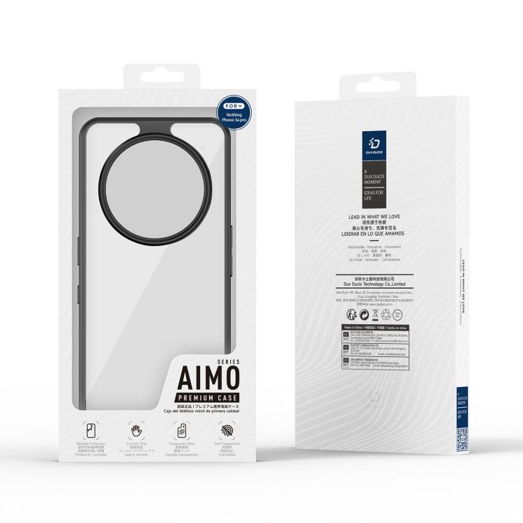 For Nothing Phone 3a Pro DUX DUCIS Aimo Series TPU + PC Frosted Feel Phone Case(Black) - Nothing Cases by DUX DUCIS | Online Shopping UK | buy2fix