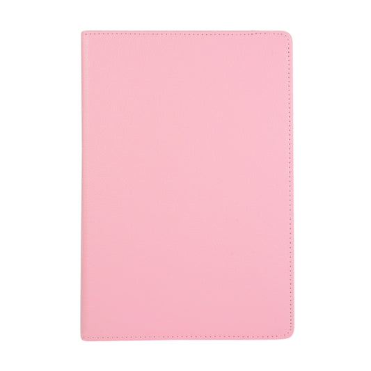 For Samsung Galaxy Tab S10 FE / S9 FE / S9 Litchi Texture 360 Degrees Rotation Holder Leather Tablet Case(Pink) by buy2fix
