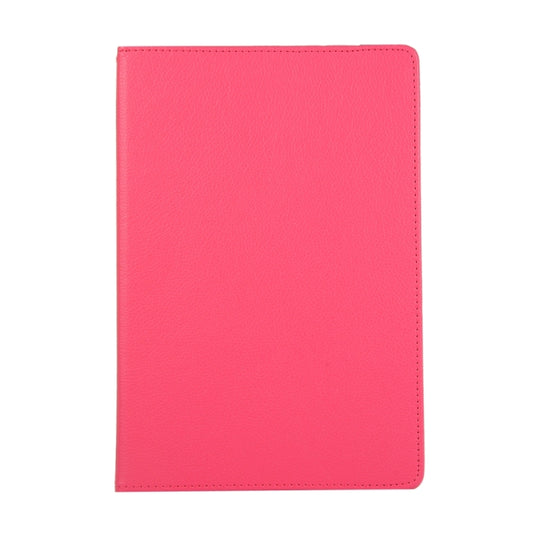For Samsung Galaxy Tab S9+ / Tab S10+ Litchi Texture 360 Degrees Rotation Holder Leather Tablet Case(Rose Red) by buy2fix