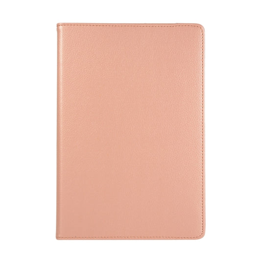 For Samsung Galaxy Tab S9 Ultra Litchi Texture 360 Degrees Rotation Holder Leather Tablet Case(Rose Gold) by buy2fix