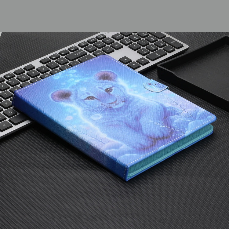 For 10 inch Universal Tablet Colored Drawing Stitching Horizontal Flip Leather Case with Holder & Card Slots & Anti-skid strip(Little Tiger) - 7 inch by buy2fix | Online Shopping UK | buy2fix