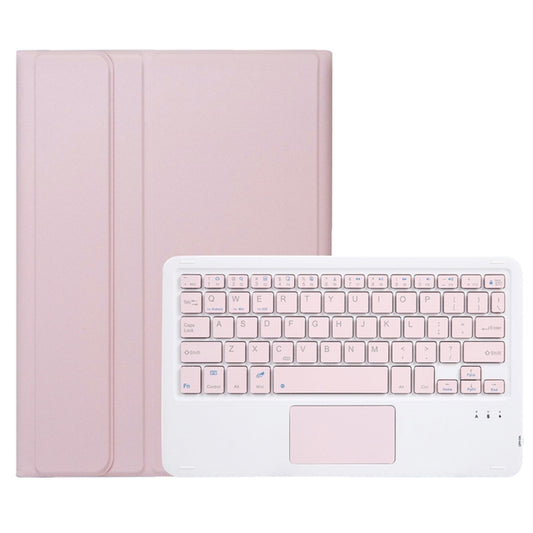 For Samsung Galaxy Tab S10 Lite / S10 FE / S9 FE A710B-A Candy Color TPU Touch Bluetooth Keyboard Leather Tablet Case with Pen Holder(Pink) by buy2fix