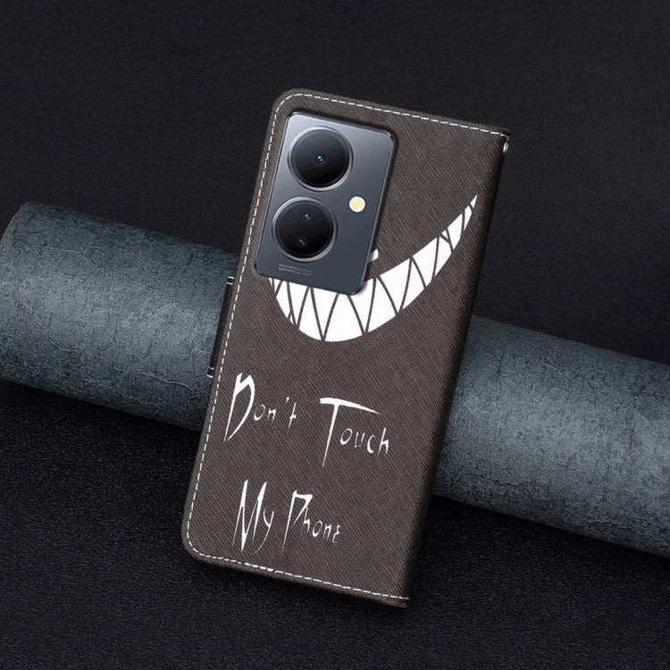 For vivo Y78 5G Colored Drawing Pattern Leather Phone Case(Smirk) by buy2fix