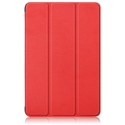 For Samsung Galaxy Tab A9 2023/Tab A11 3-folding Leather Smart Tablet Case(Red) by buy2fix
