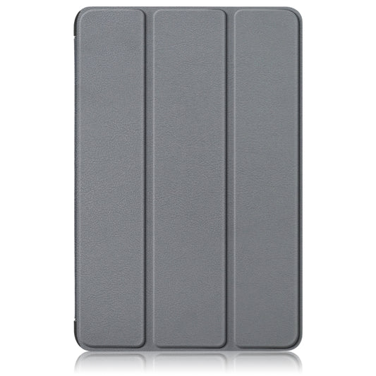For Samsung Galaxy Tab A9 2023/Tab A11 3-folding Leather Smart Tablet Case(Grey) by buy2fix