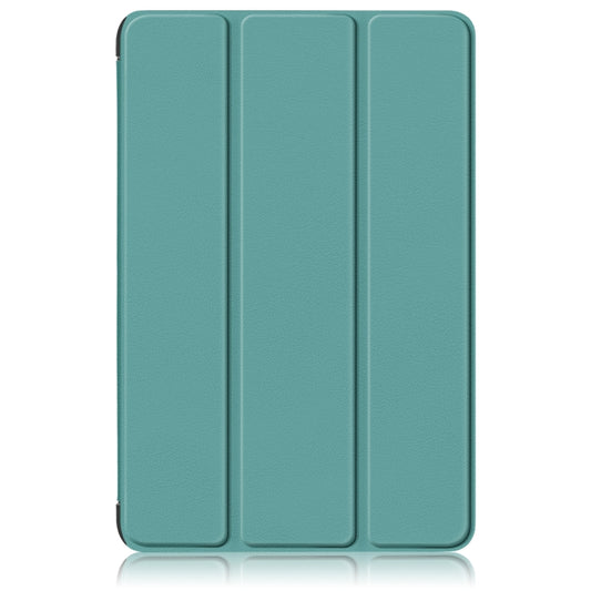 For Samsung Galaxy Tab A9 2023/Tab A11 3-folding Leather Smart Tablet Case(Green) by buy2fix