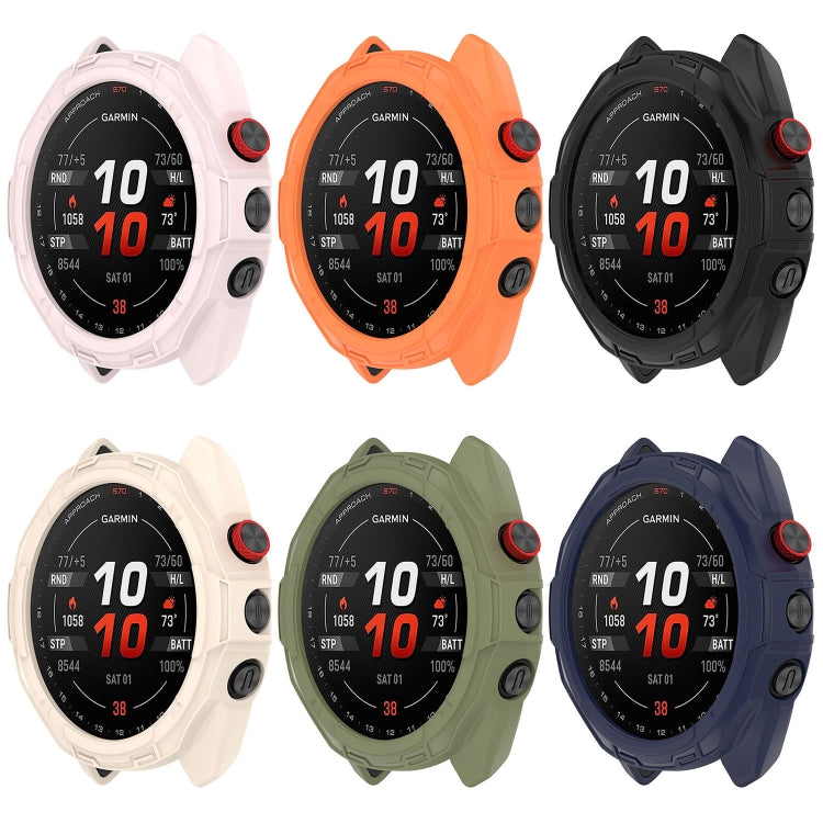 For Garmin Approach S70 47mm Armor Hollow Watch Protective Case(Green) - Watch Cases by buy2fix | Online Shopping UK | buy2fix