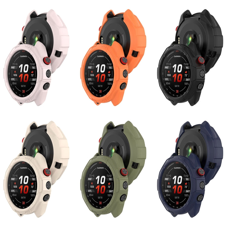 For Garmin Approach S70 47mm Armor Hollow Watch Protective Case(Green) - Watch Cases by buy2fix | Online Shopping UK | buy2fix