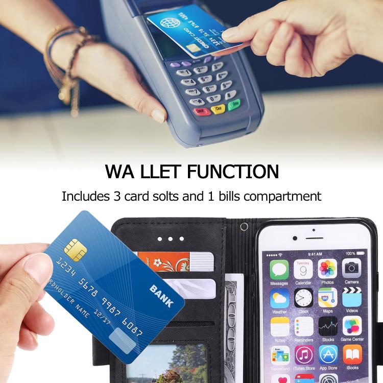 For iPhone 16e Retro Splicing Horizontal Flip Leather Phone Case(Black) - iPhone 16e Cases by buy2fix | Online Shopping UK | buy2fix