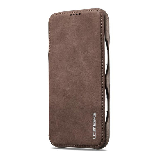 For iPhone 17 Pro Max LC.IMEEKE Hon Ancient Series Flip Leather Phone Case(Coffee) - iPhone 17 Pro Max Cases by LC.IMEEKE | Online Shopping UK | buy2fix
