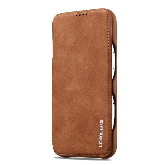 For iPhone 17 Pro Max LC.IMEEKE Hon Ancient Series Flip Leather Phone Case(Brown) - iPhone 17 Pro Max Cases by LC.IMEEKE | Online Shopping UK | buy2fix