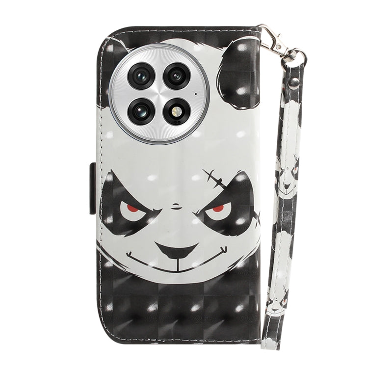 For OnePlus 13 3D Colored Flip Leather Phone Case(Angry Bear) - OnePlus Cases by buy2fix | Online Shopping UK | buy2fix