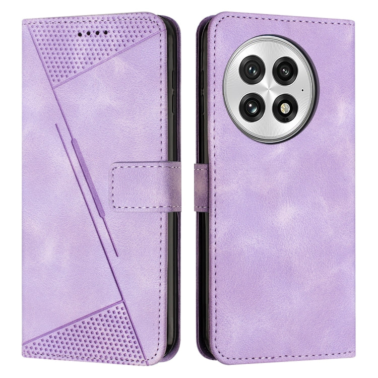 For OnePlus 13 Dream Triangle Leather Phone Case with Lanyard(Purple) - OnePlus Cases by buy2fix | Online Shopping UK | buy2fix