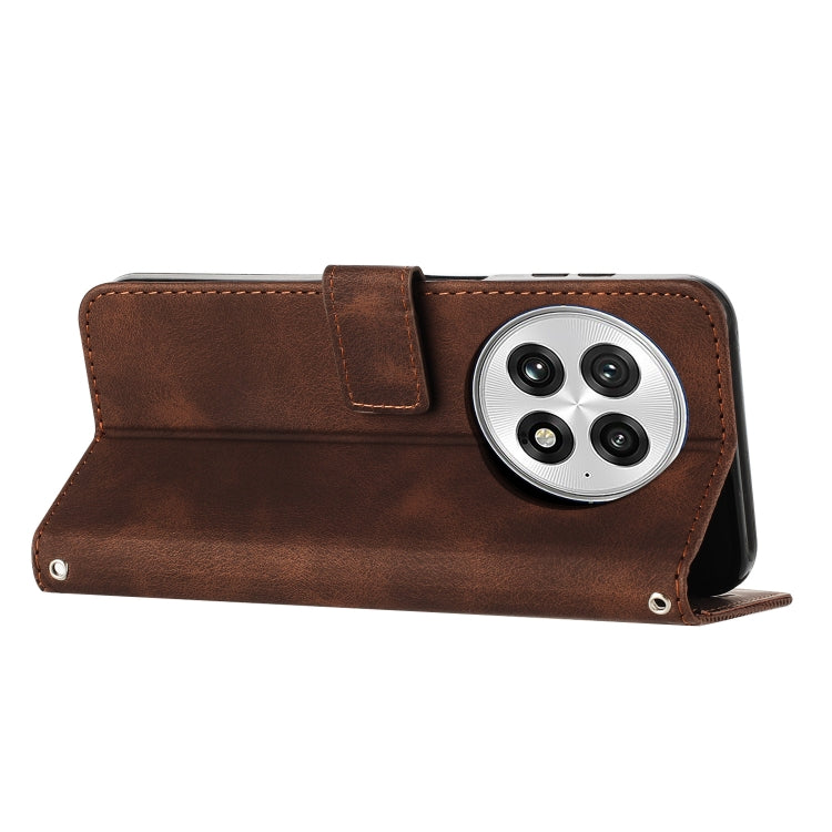 For OnePlus 13 Dream Triangle Leather Phone Case with Lanyard(Brown) - OnePlus Cases by buy2fix | Online Shopping UK | buy2fix