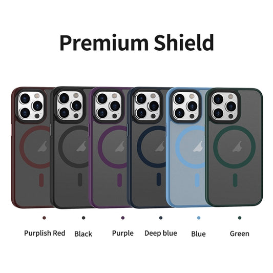 For iPhone 14 Pro Brilliant Series MagSafe Micro-frosted Anti-fingerprint PC Phone Case(Blue) by buy2fix