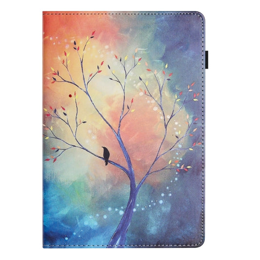For Samsung Galaxy Tab S7 Sewing Litchi Texture Smart Leather Tablet Case(Oil Painting Tree) by buy2fix
