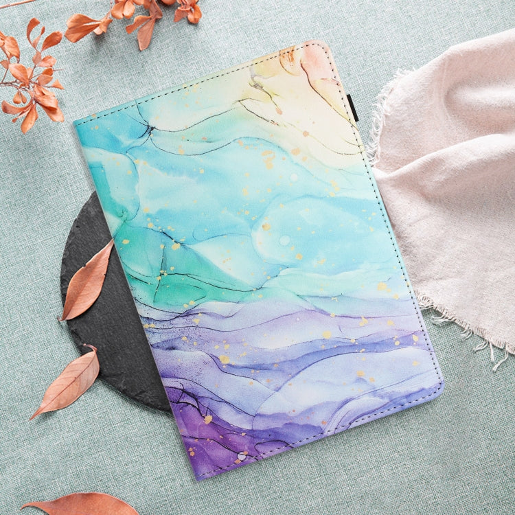 For Samsung Galaxy Tab S7 Sewing Litchi Texture Smart Leather Tablet Case(Oil Painting) by buy2fix