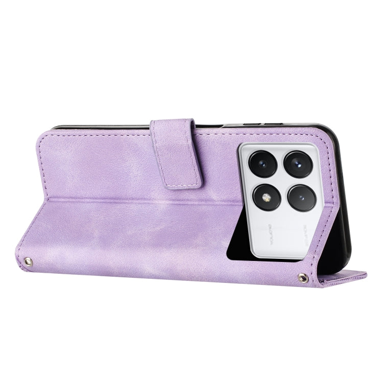 For Xiaomi Redmi K70 / K70 Pro Dream Triangle Leather Phone Case with Lanyard(Purple) - Xiaomi Cases by buy2fix | Online Shopping UK | buy2fix