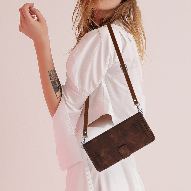 For Xiaomi Redmi K70 / K70 Pro Dream Triangle Leather Phone Case with Lanyard(Brown) by buy2fix