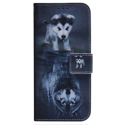 For OnePlus 13 Coloured Drawing Flip Leather Phone Case(Wolf and Dog) by buy2fix