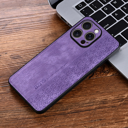 For iPhone 16 Pro AZNS 3D Embossed Skin Feel Phone Case(Purple) by AZNS
