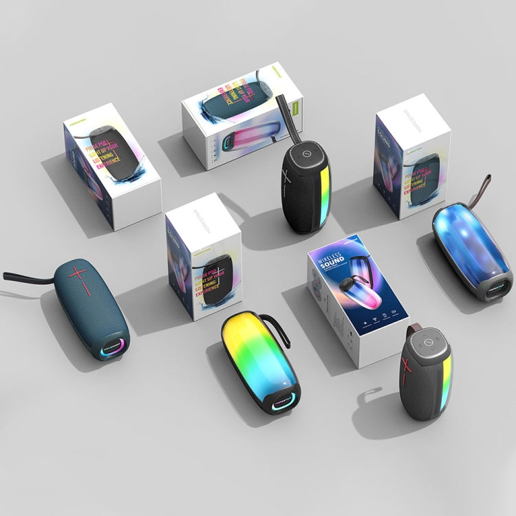 HOPESTAR P50 IPX6 Waterproof Outdoor Portable RGB Light Bluetooth Speaker(Blue) - Waterproof Speaker by HOPESTAR | Online Shopping UK | buy2fix