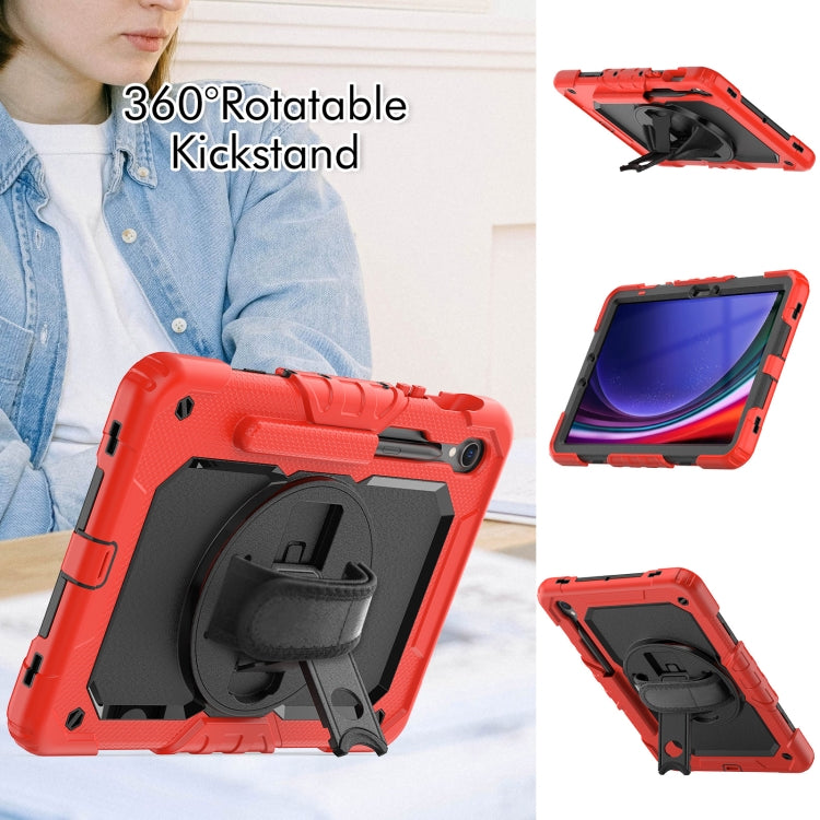 For Samsung Galaxy Tab S8 / S7 Silicone Hybrid PC Tablet Protective Case(Red+Black) - Galaxy Tab S8 Cases by buy2fix | Online Shopping UK | buy2fix