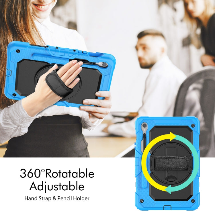For Samsung Galaxy Tab S8 / S7 Silicone Hybrid PC Tablet Protective Case(Light Blue+Black) - Galaxy Tab S8 Cases by buy2fix | Online Shopping UK | buy2fix
