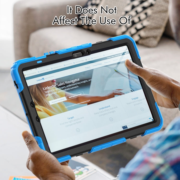 For Samsung Galaxy Tab S8 / S7 Silicone Hybrid PC Tablet Protective Case(Light Blue+Black) - Galaxy Tab S8 Cases by buy2fix | Online Shopping UK | buy2fix